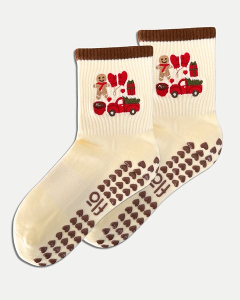 GINGERBREAD LANE GRIP SOCKS – Koa Flō