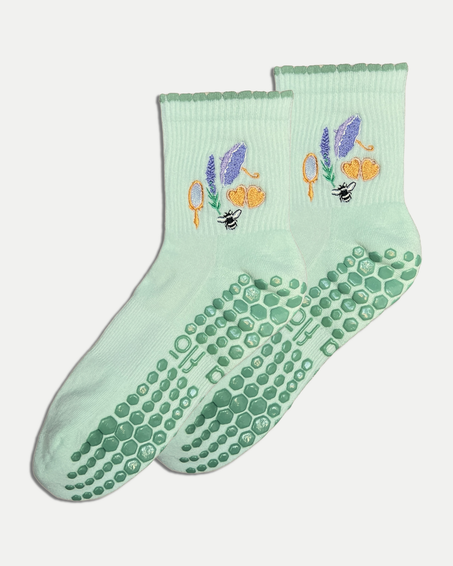 SAGE HONEY PILATES GRIP SOCKS