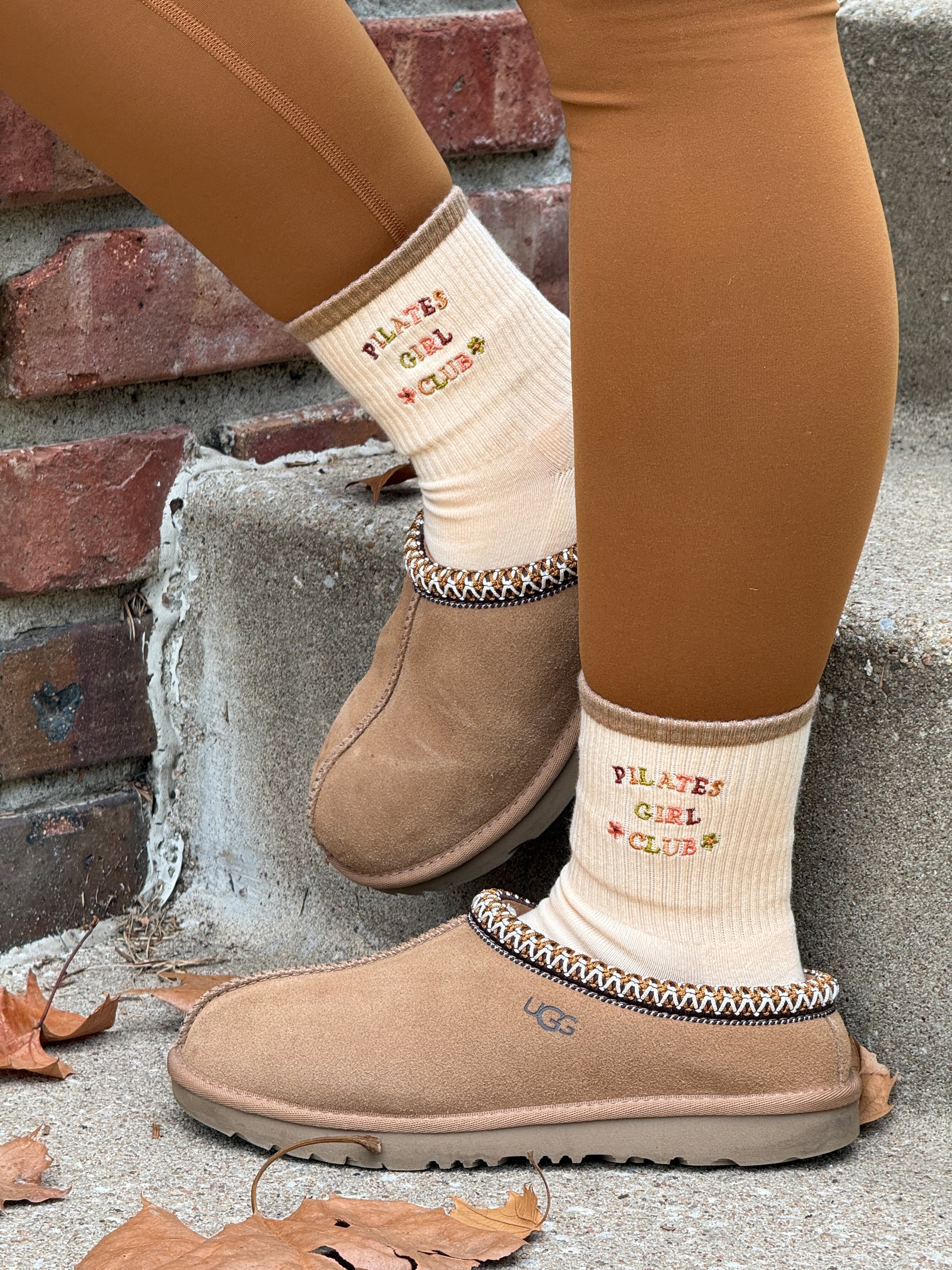 PILATES GIRL CLUB GRIP SOCKS S-M Oat - Main Image